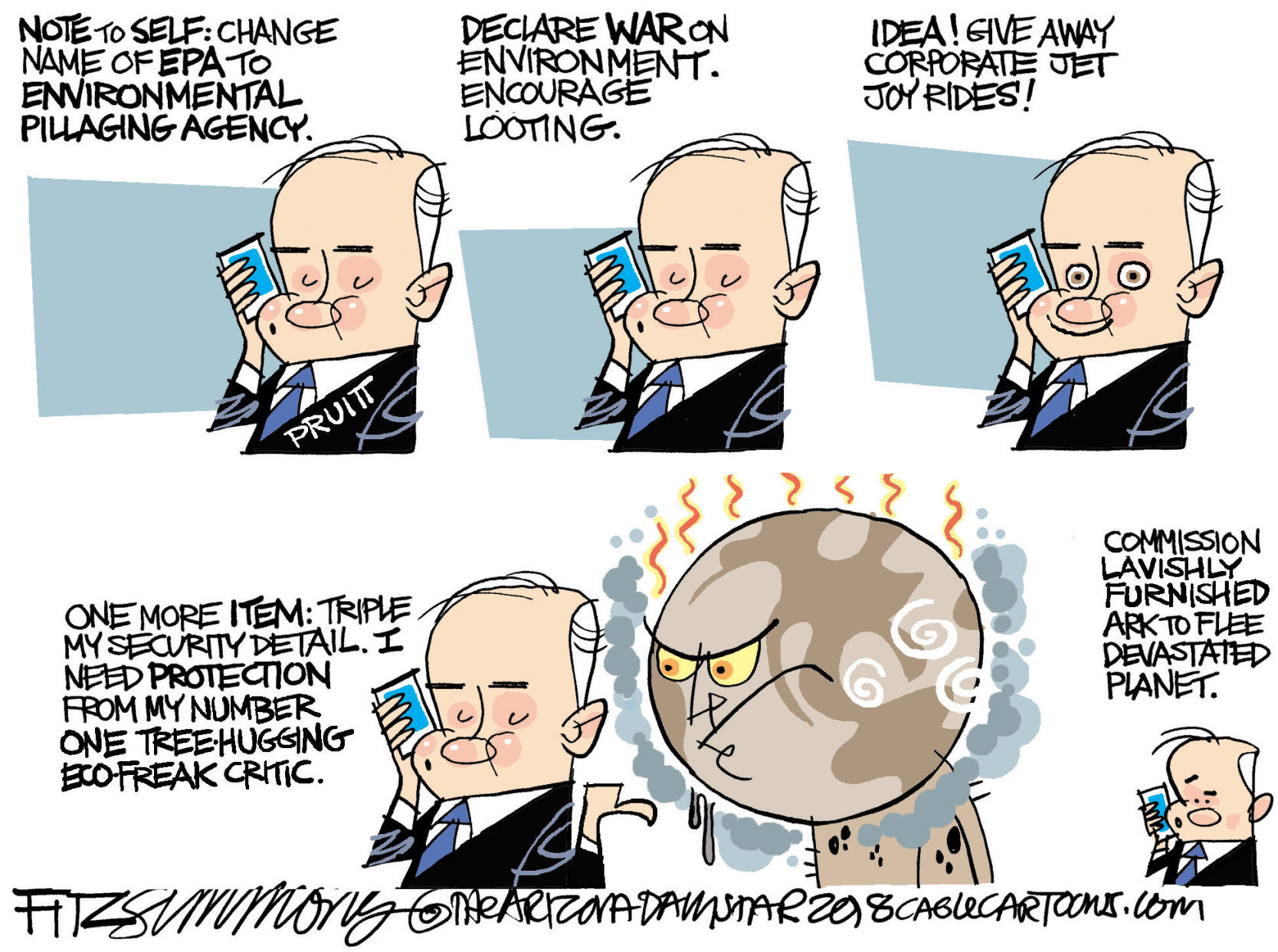 Daily Fitz Cartoon: Pruitt